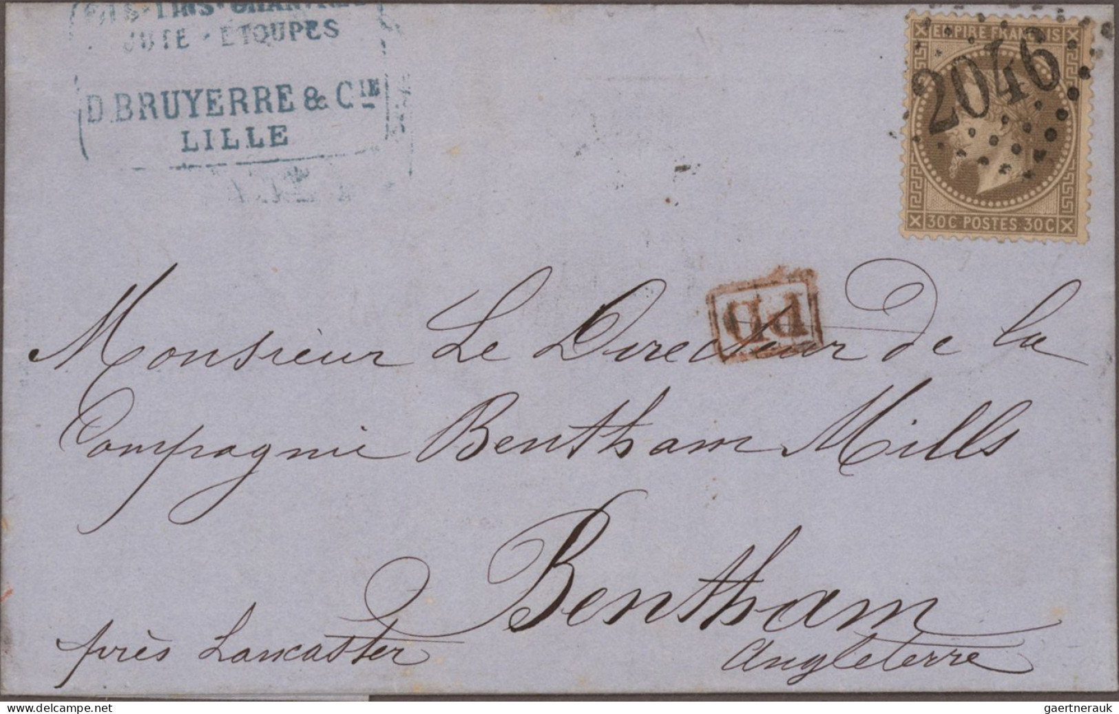 France: 1857-1876 Foreign destinations: Collection of 12 letters/covers to forei