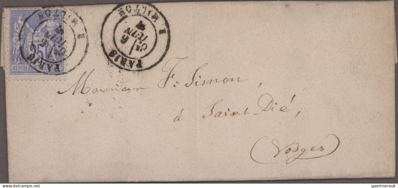 France: 1860/2000 (ca.), estate in a box offering old to new material in stockbo