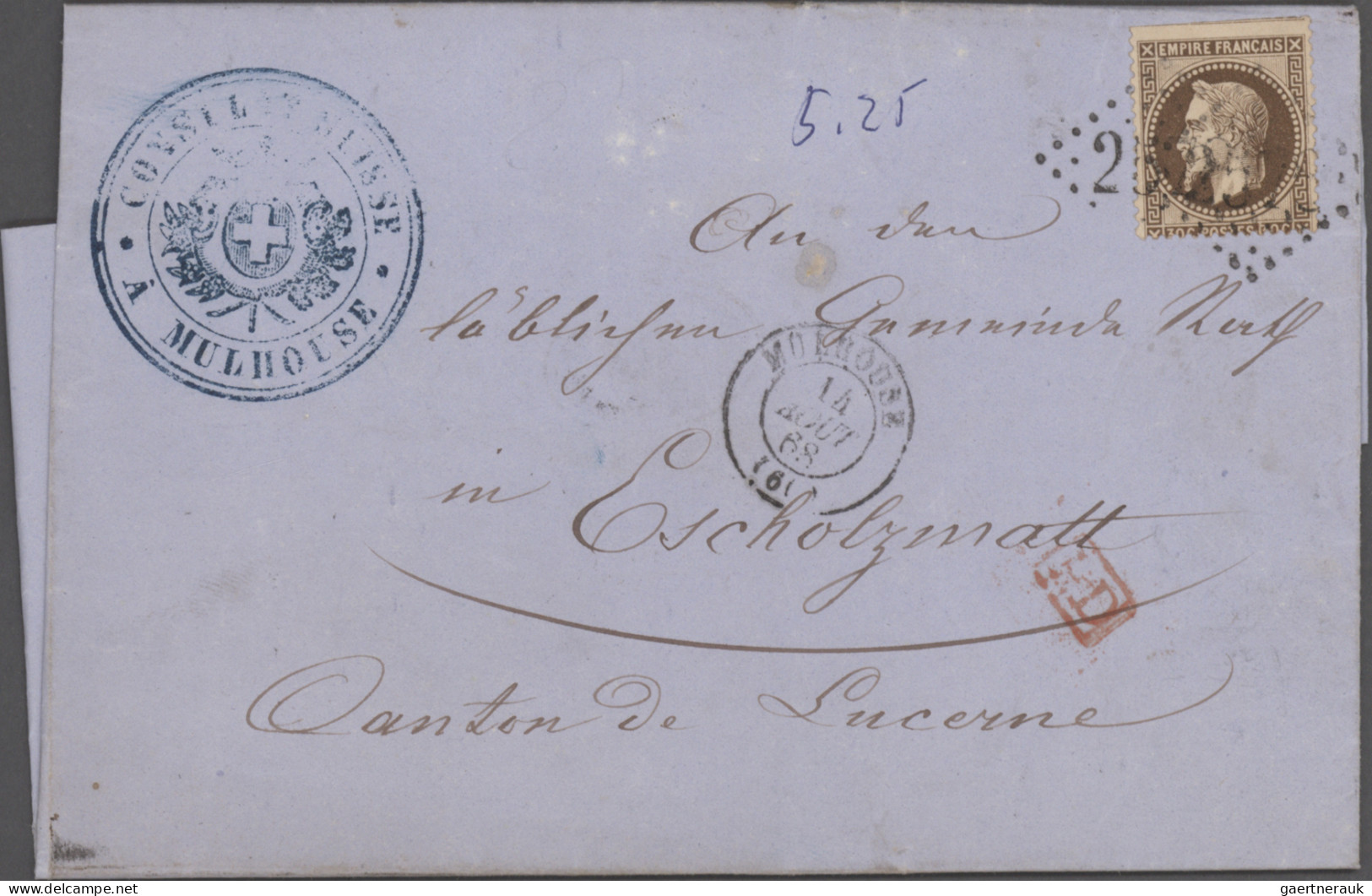 France: 1861-1884 Collection Of 12 Letters Resp. Covers Sent From France To Swit - Collections