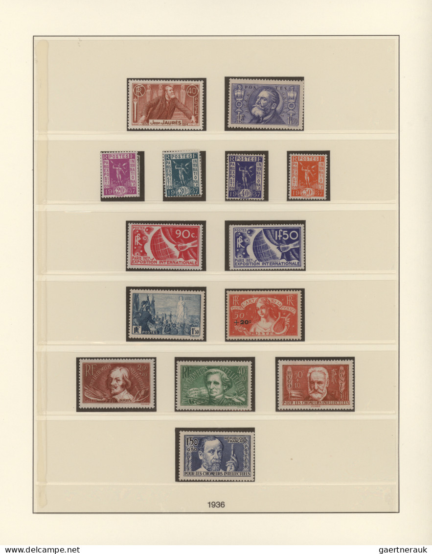 France: 1932/1944, A Decent MNH Collection In A Lindner Hingeless Album (only 19 - Collections