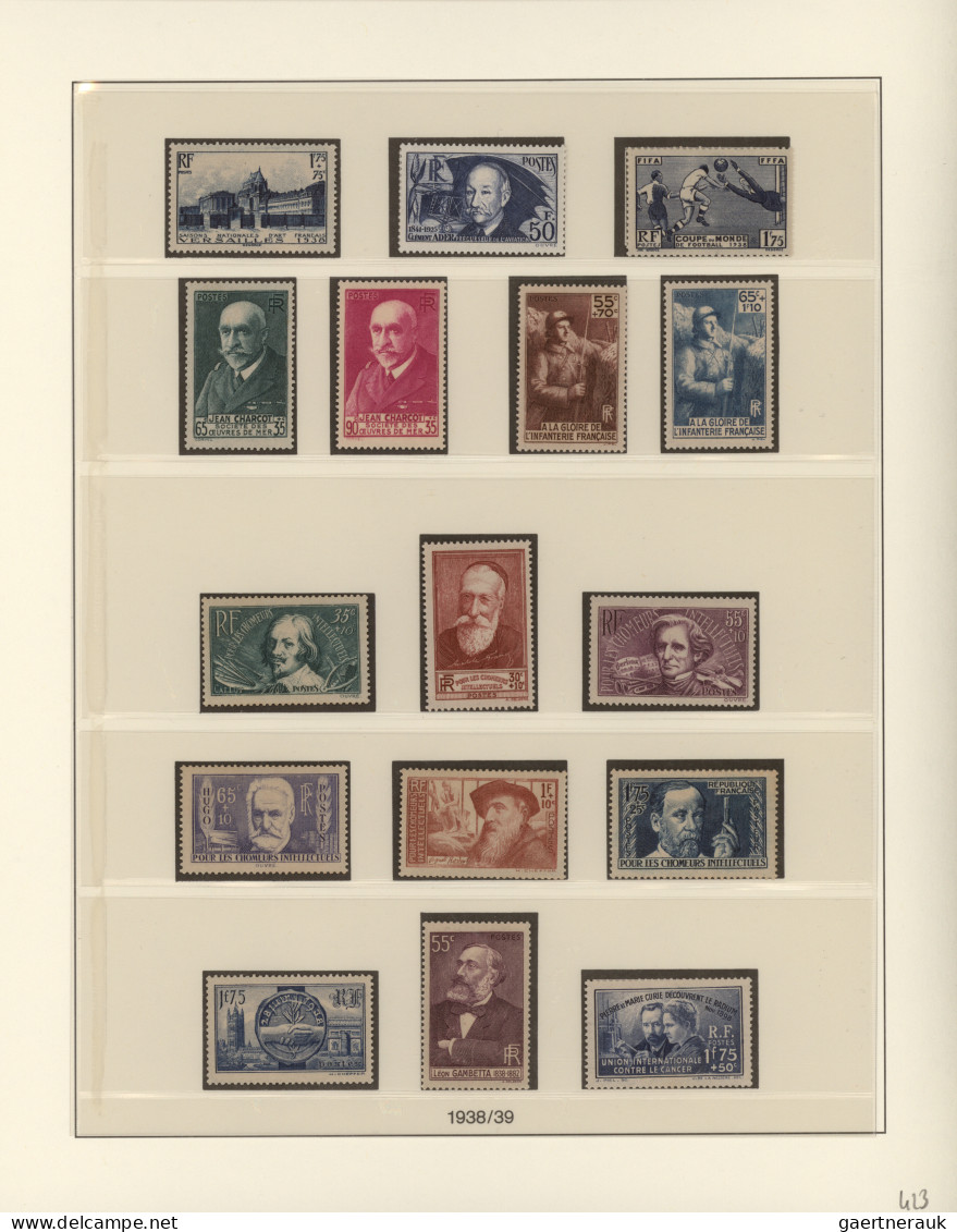 France: 1932/1944, a decent MNH collection in a Lindner hingeless album (only 19