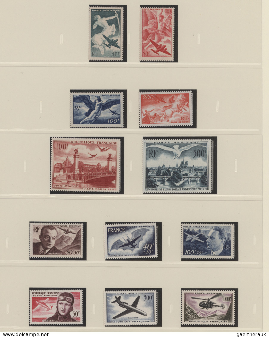 France: 1945/2000, Collection MNH In Ten Form-text Albums, Only A Few Stamps Mis - Collections