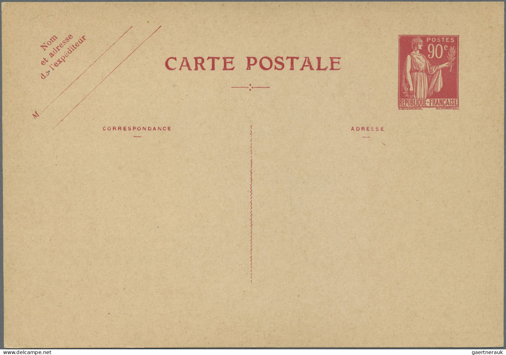 France - Postal stationery: 1927/1956, collection of 46 different unused station