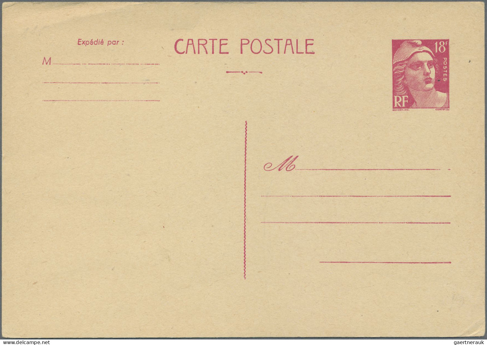 France - Postal stationery: 1927/1956, collection of 46 different unused station