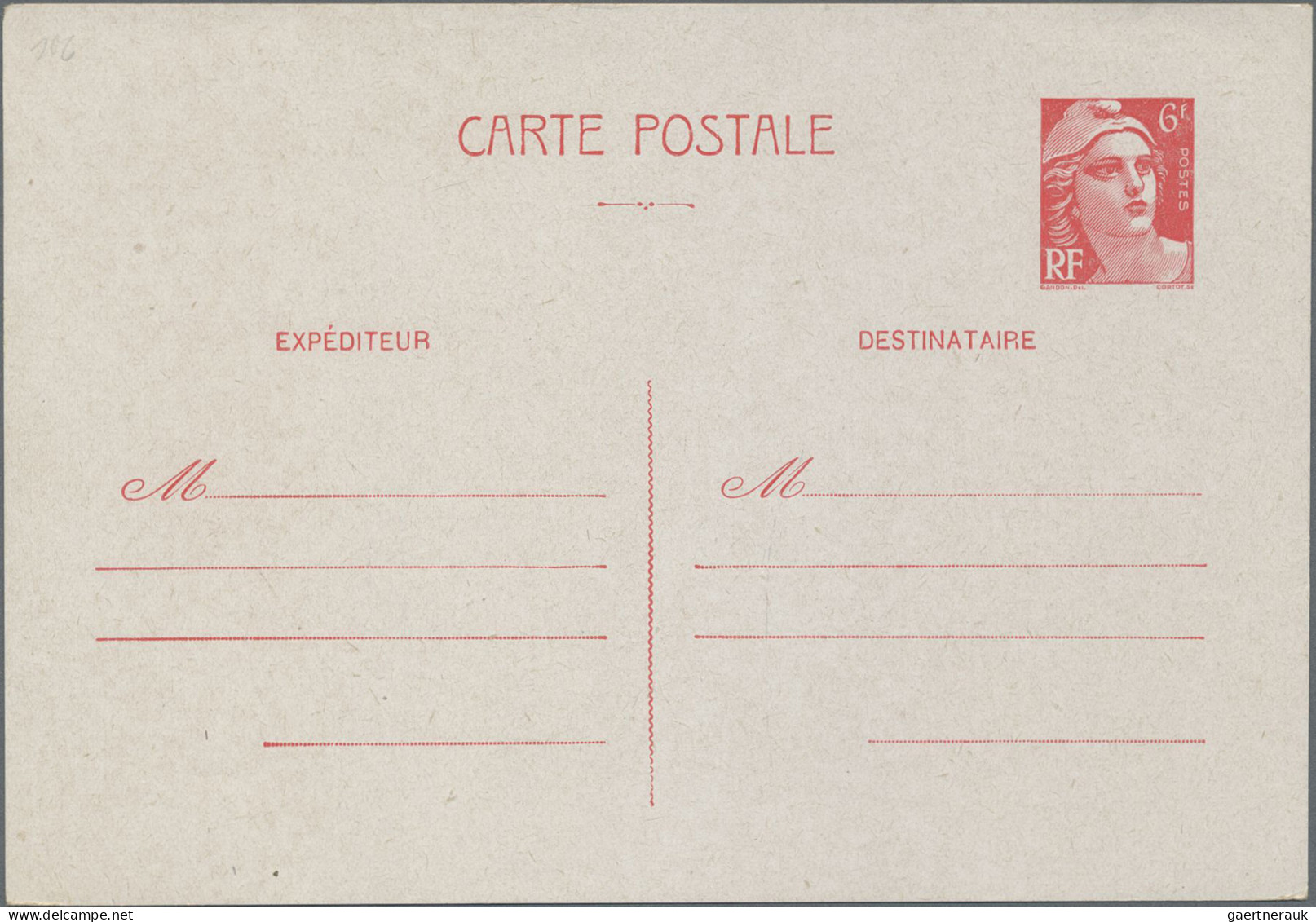 France - Postal stationery: 1927/1956, collection of 46 different unused station