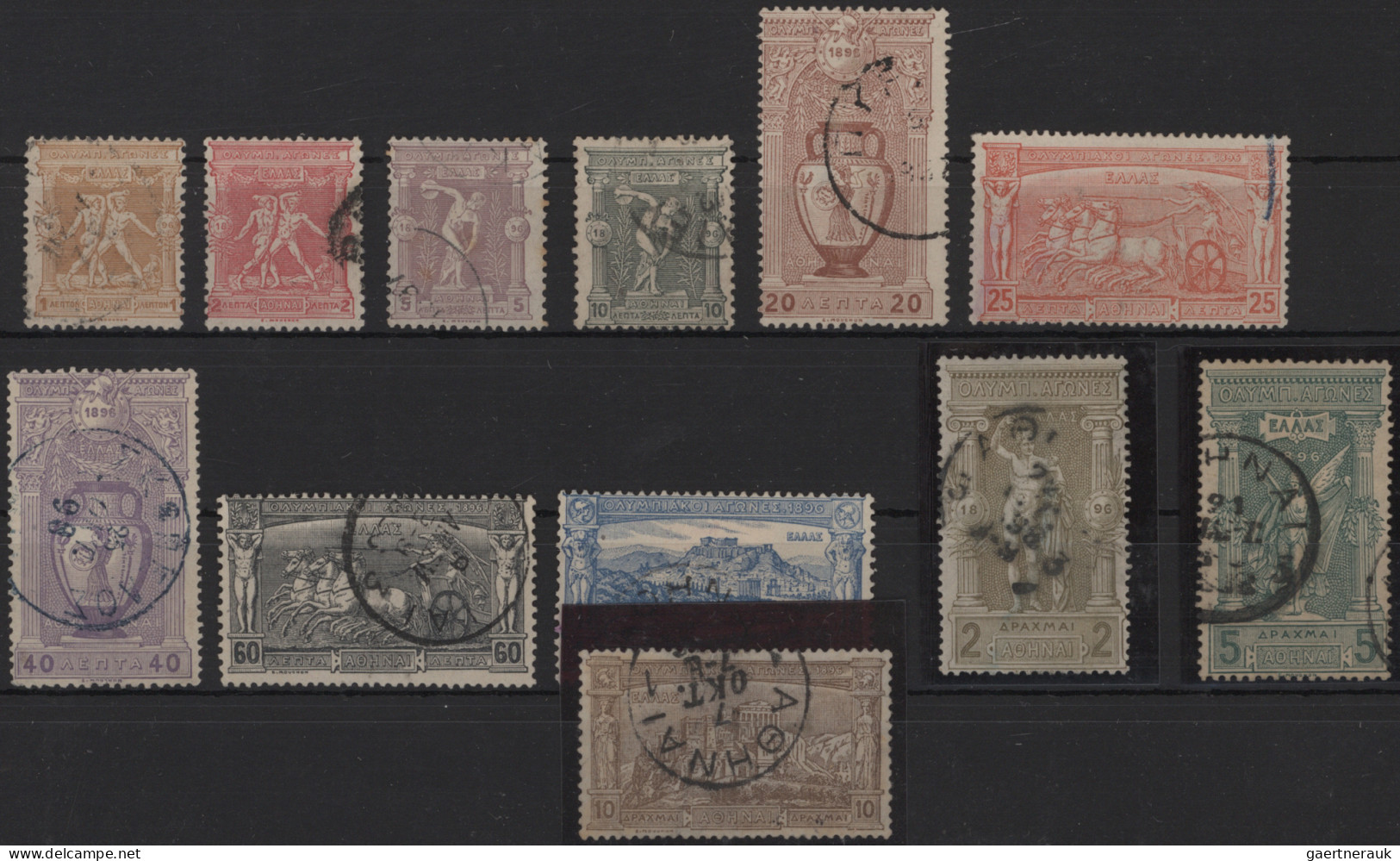 Greece: 1896/1906, Olympic Games, Two Sets (mainly) Used, Partly Some Imperfecti - Used Stamps