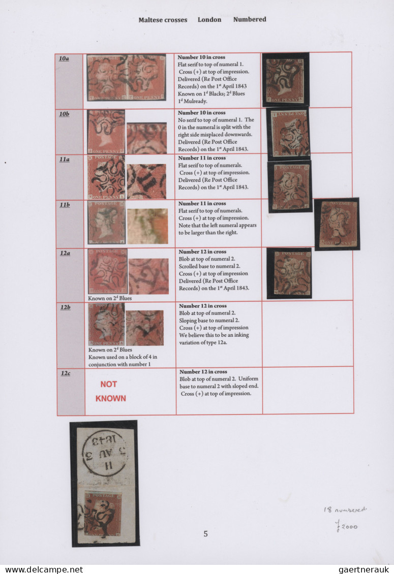 Great Britain: 1841-53 "Penny Red" Imperforate: Specialized Collection Of More T - Covers & Documents