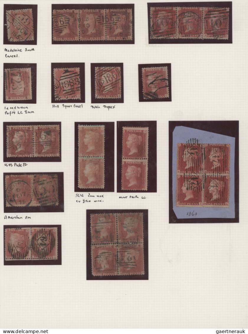 Great Britain: 1854-79 "Penny Red Perforate": Comprehensive Collection Of Used S - Used Stamps