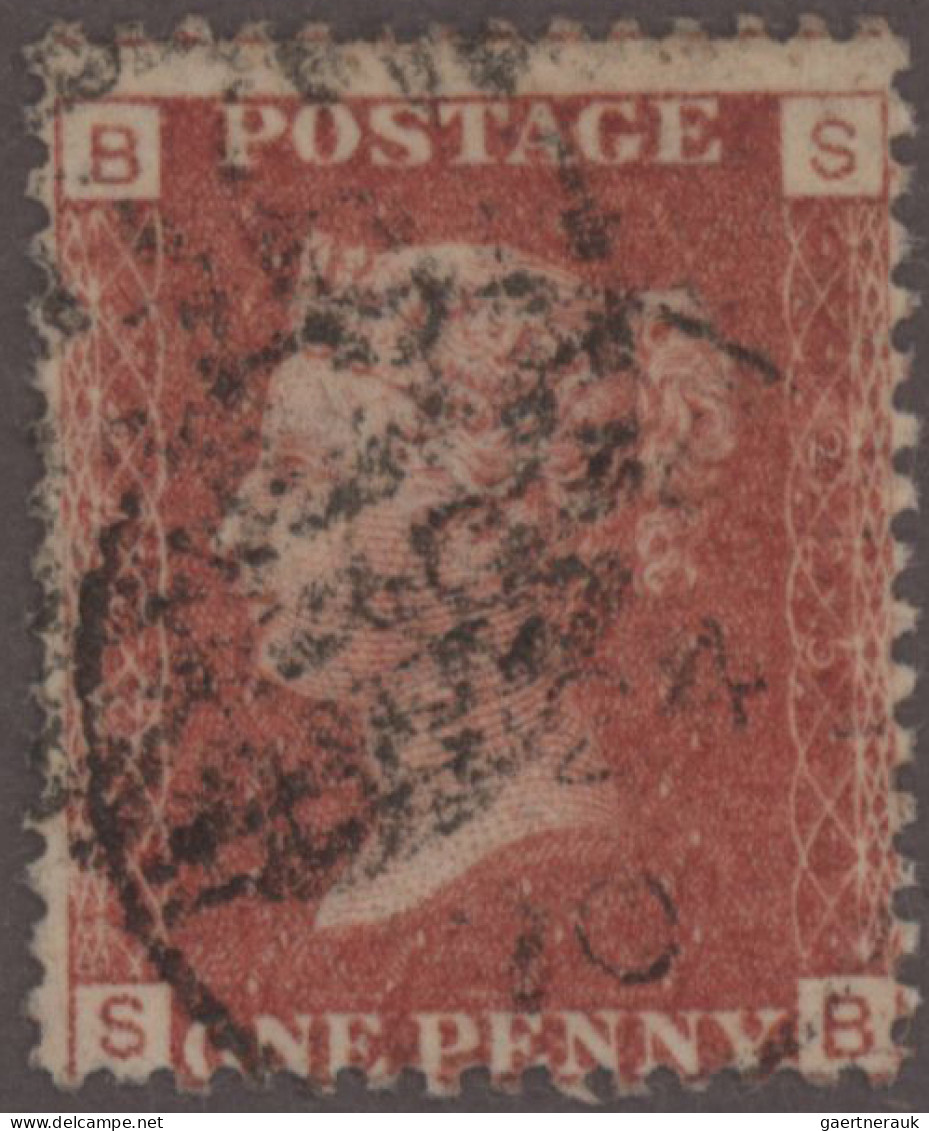 Great Britain: 1864/1879 Queen Victoria 1d. Red, Perf. 14, With Four Corner Lett - Used Stamps