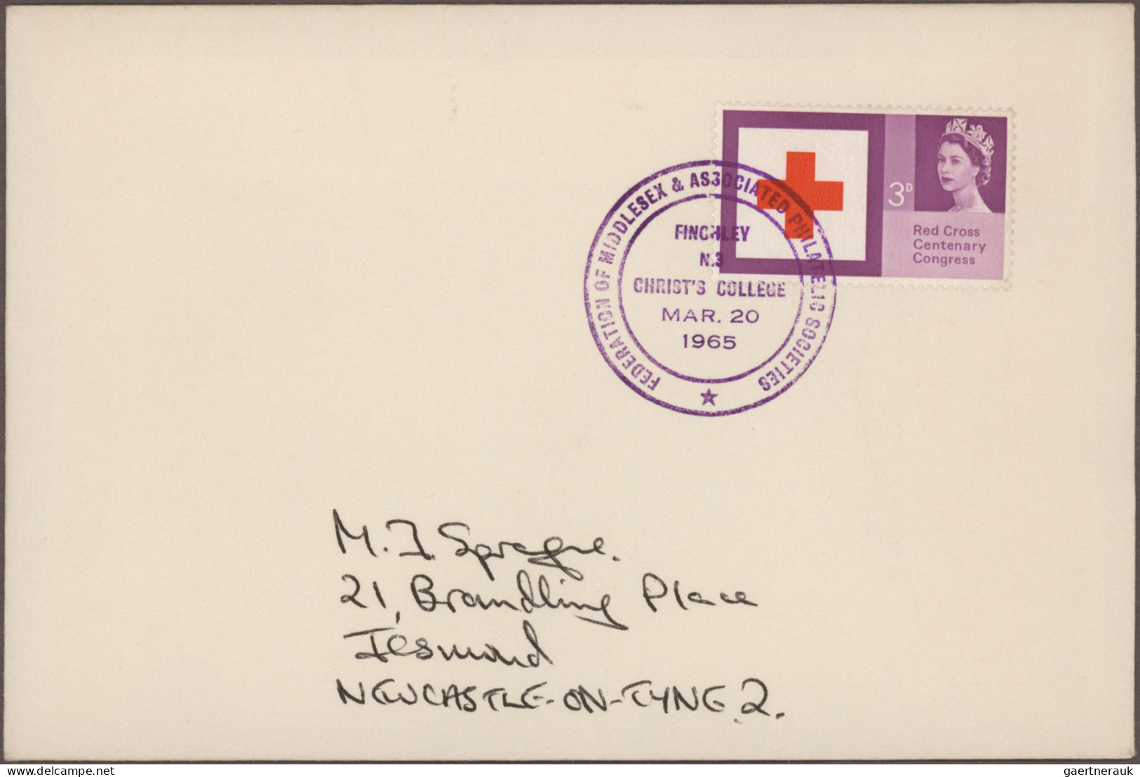 Great Britain - Post Marks: 1955/1967, Balance Of Apprx. 156 Entires Bearing Cel - Poststempel