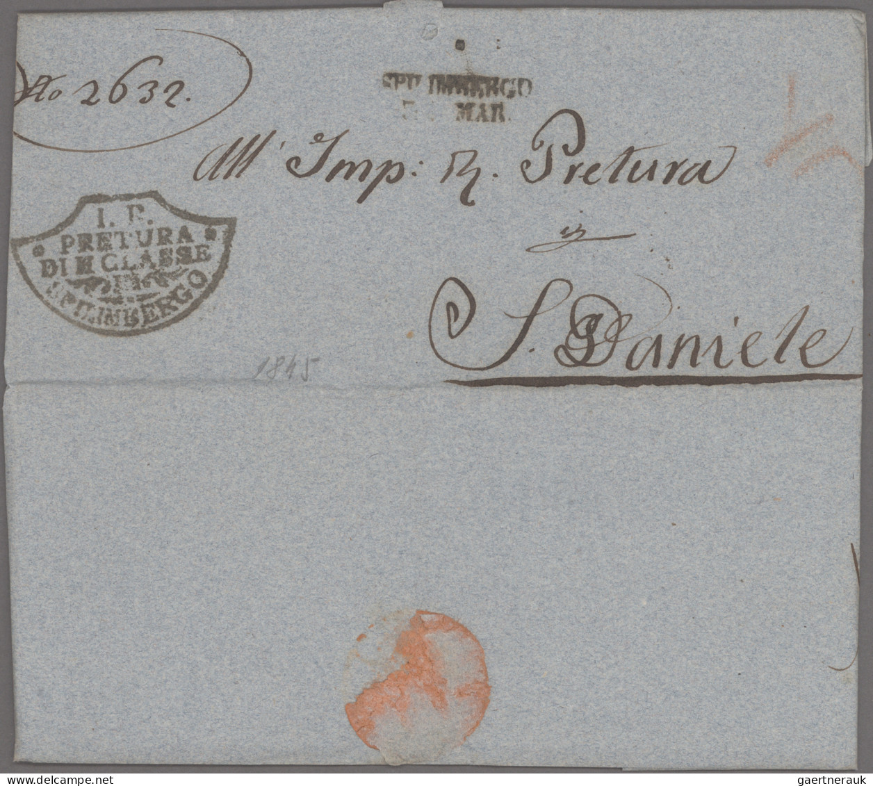 Italy -  Pre Adhesives  / Stampless Covers: 1800/1850 (approx.), 8 Lighthouse le