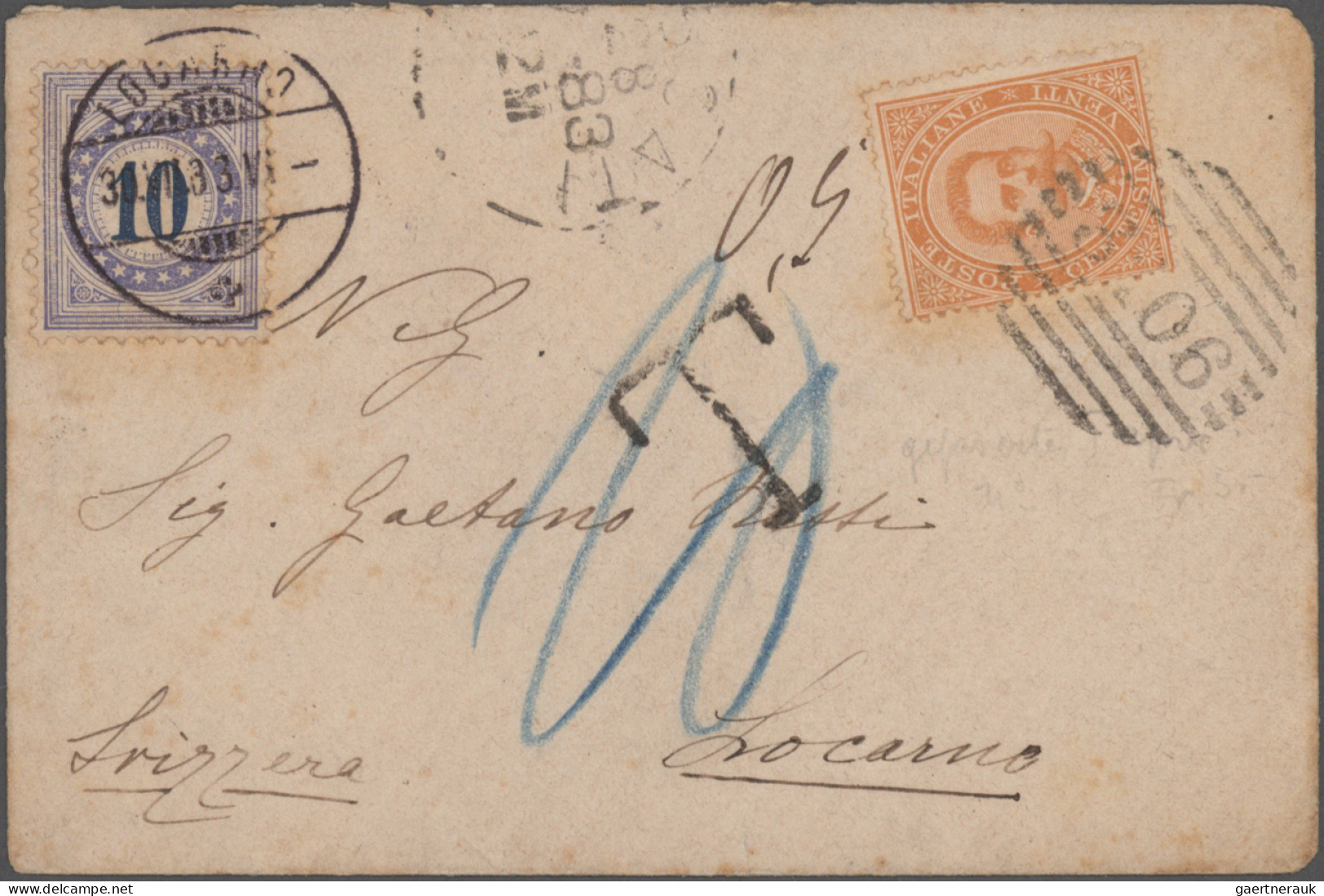 Italy: 1868/1958: Group Of 35 Covers, Postcards And Postal Stationery Items Incl - Lotti E Collezioni