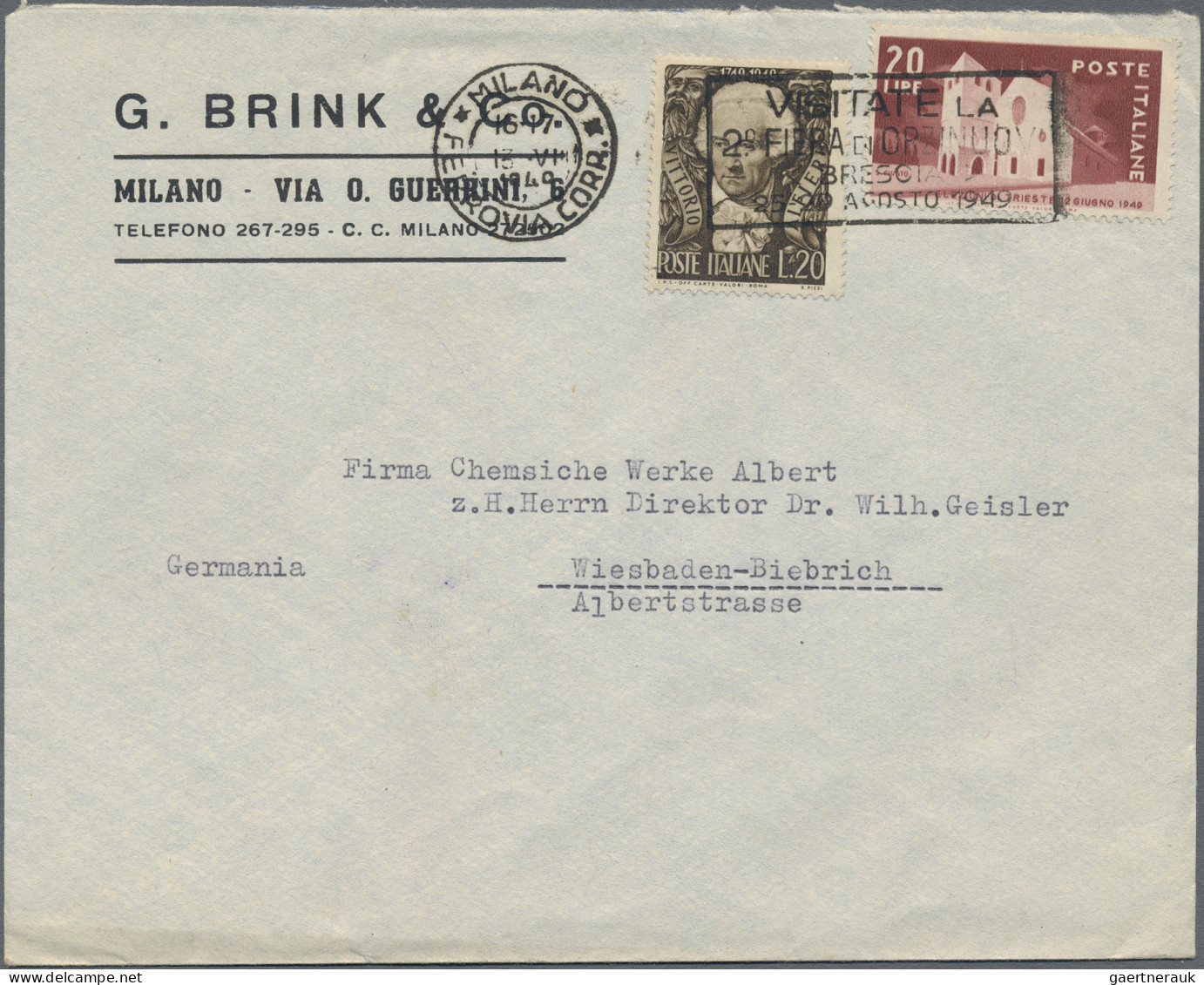 Italy: 1947/1974, Collection Of Apprx. 220 Covers/cards, Mainly Commercial Mail - Collections