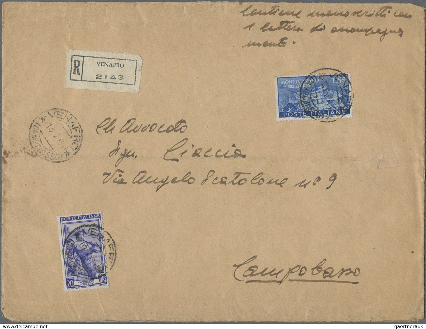 Italy: 1947/1974, collection of apprx. 220 covers/cards, mainly commercial mail