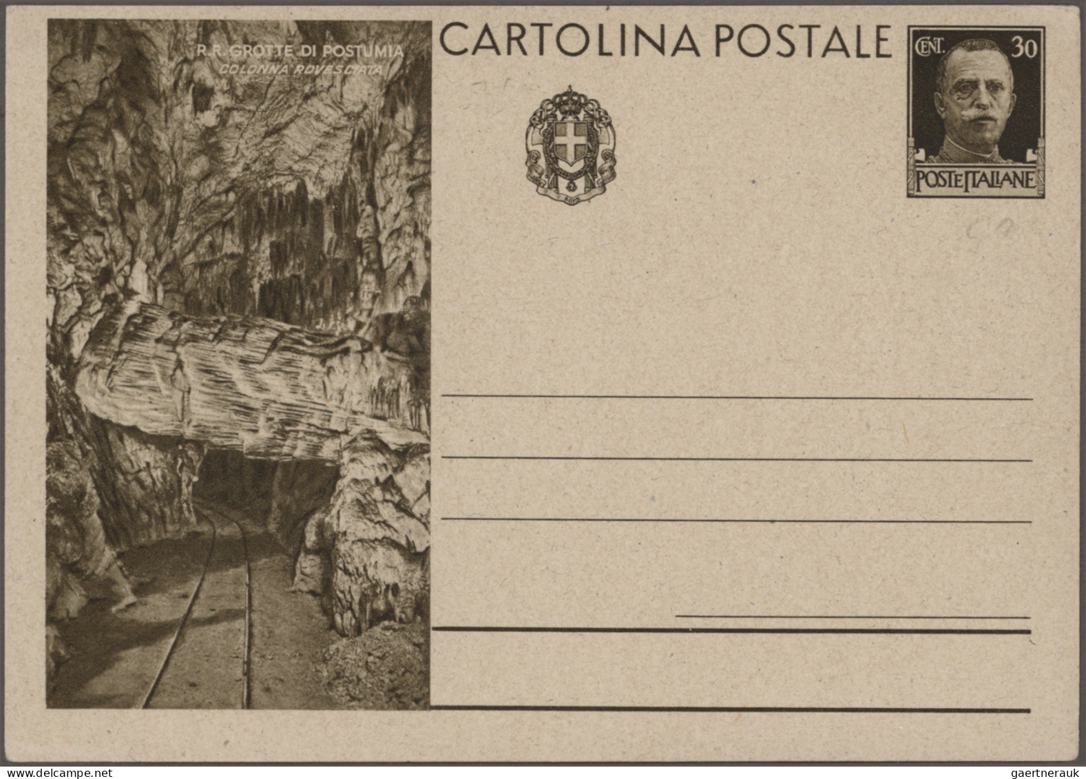 Italy - Postal Stationary: 1895/1937, Postal stationery picture cards: Specializ