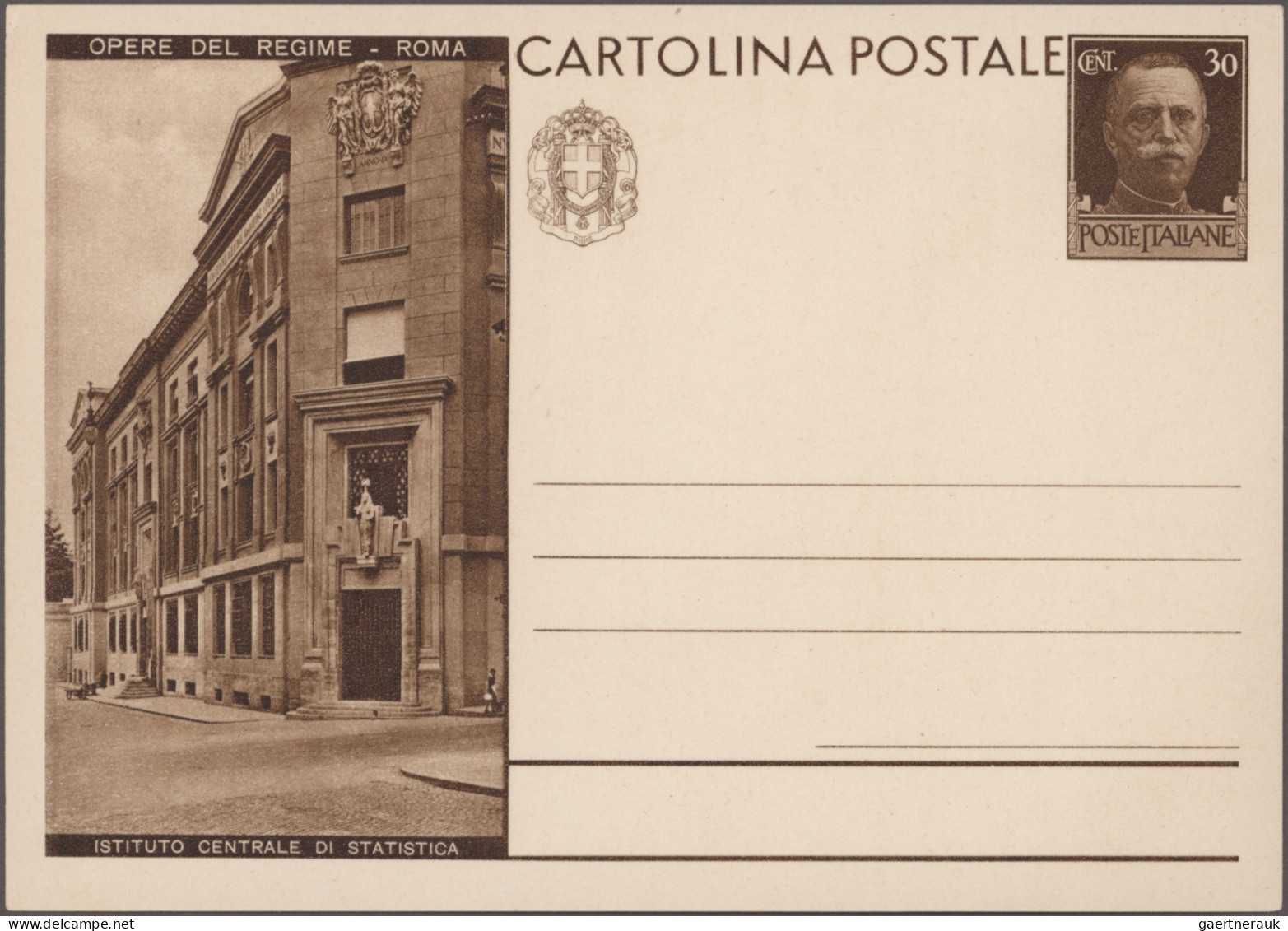 Italy - Postal Stationary: 1895/1937, Postal stationery picture cards: Specializ