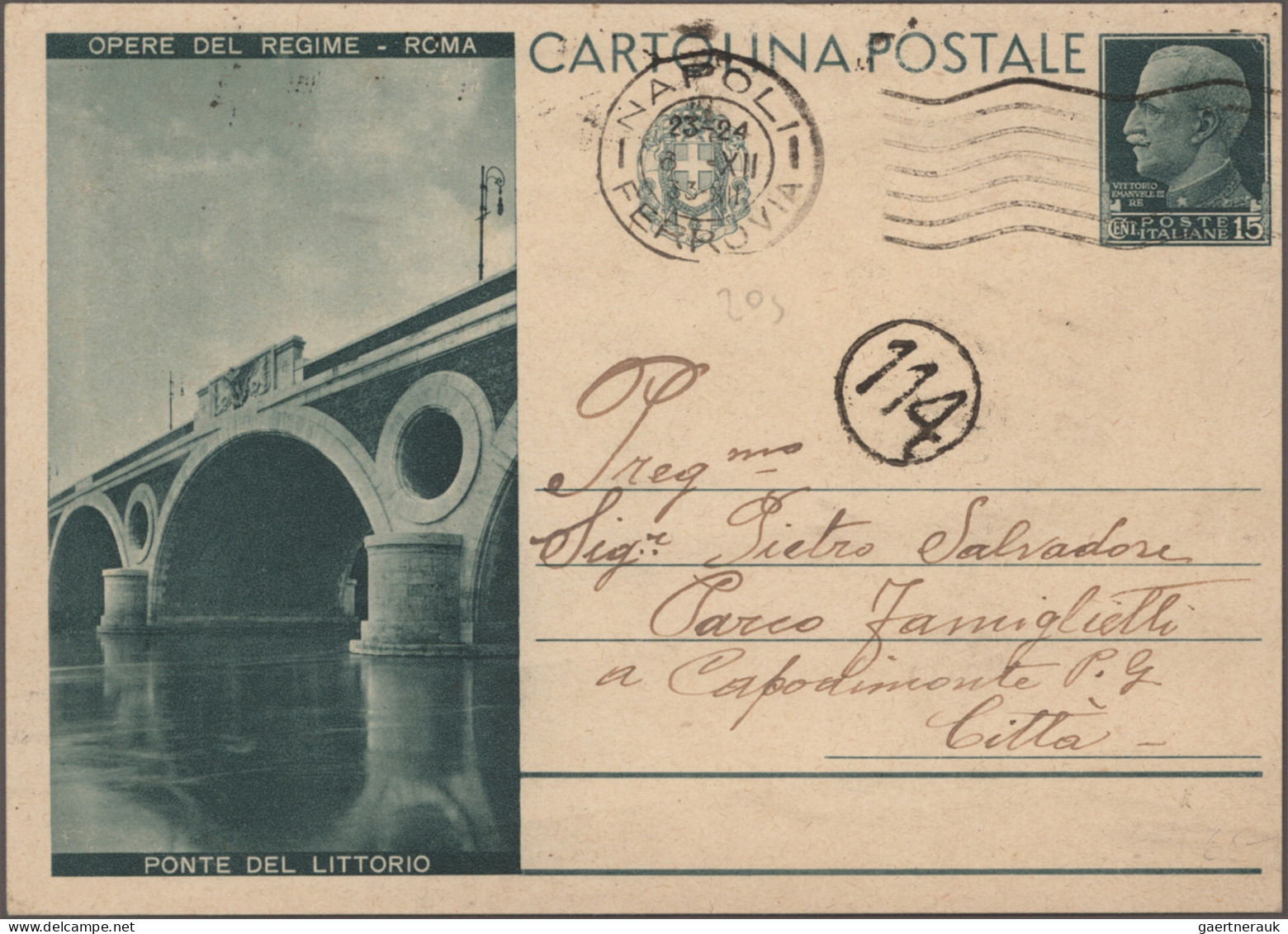 Italy - Postal Stationary: 1895/1937, Postal stationery picture cards: Specializ