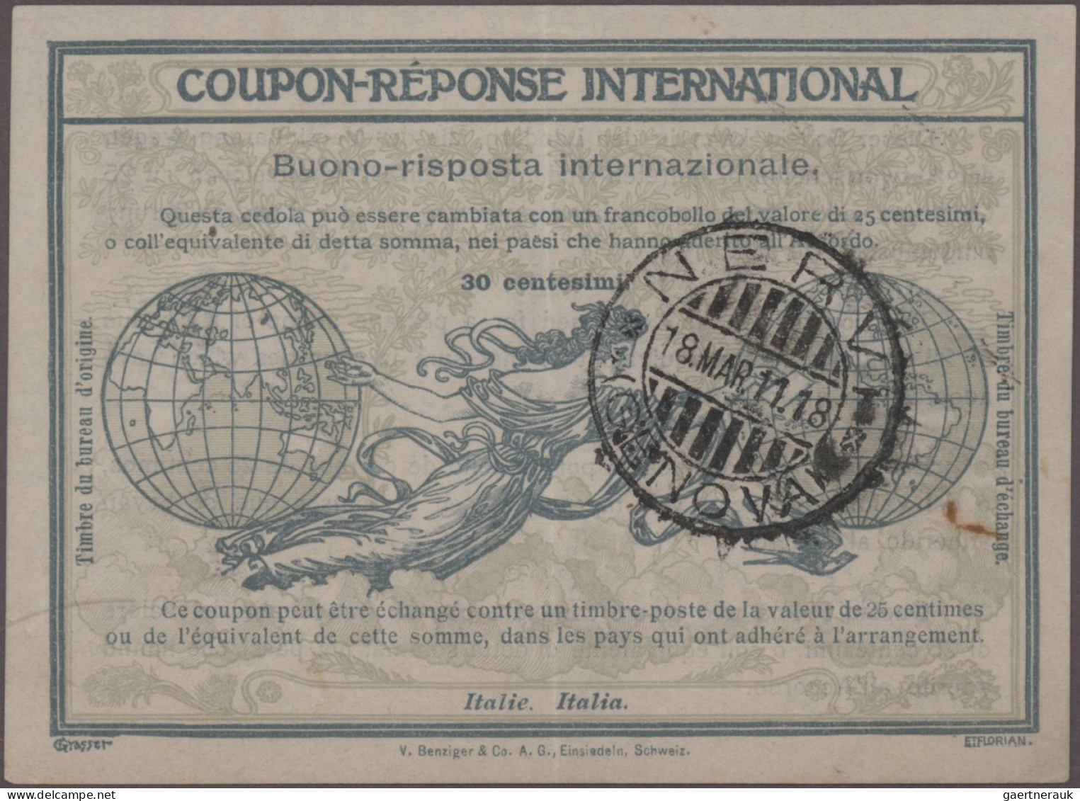 Italy - Postal Stationary: 1911-2023 Collection Of 40 Intern. Reply Coupons, Min - Postwaardestukken