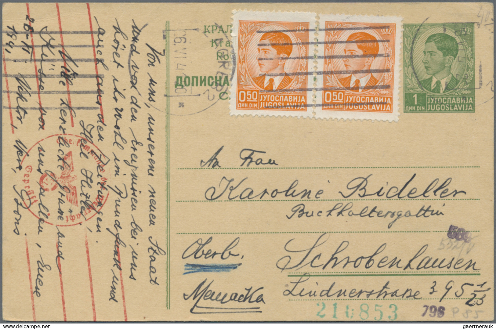 Yugoslavia - Postal Stationery: 1921/1941, Assortment Of 47 Used/unused Statione - Entiers Postaux