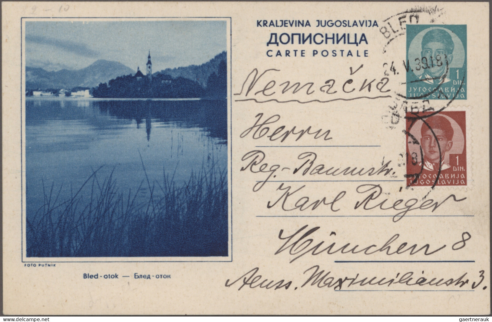 Yugoslavia - postal stationery: 1933-1938 - postal stationery picture postcards: