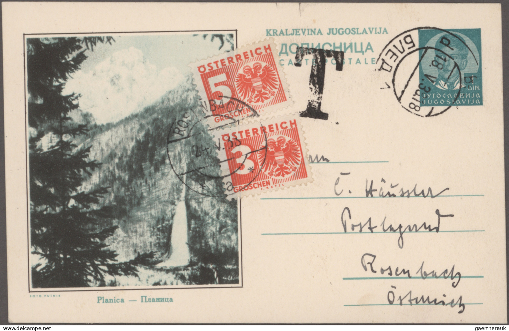 Yugoslavia - postal stationery: 1933-1938 - postal stationery picture postcards: