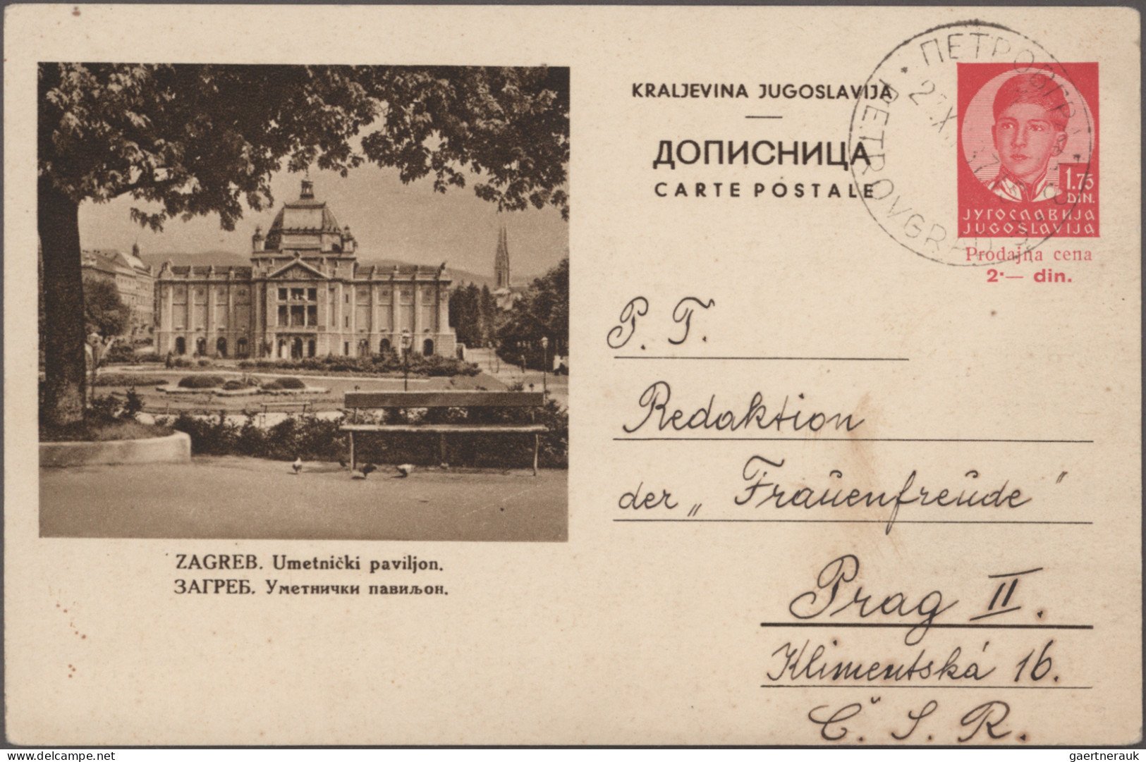 Yugoslavia - postal stationery: 1933-1938 - postal stationery picture postcards: