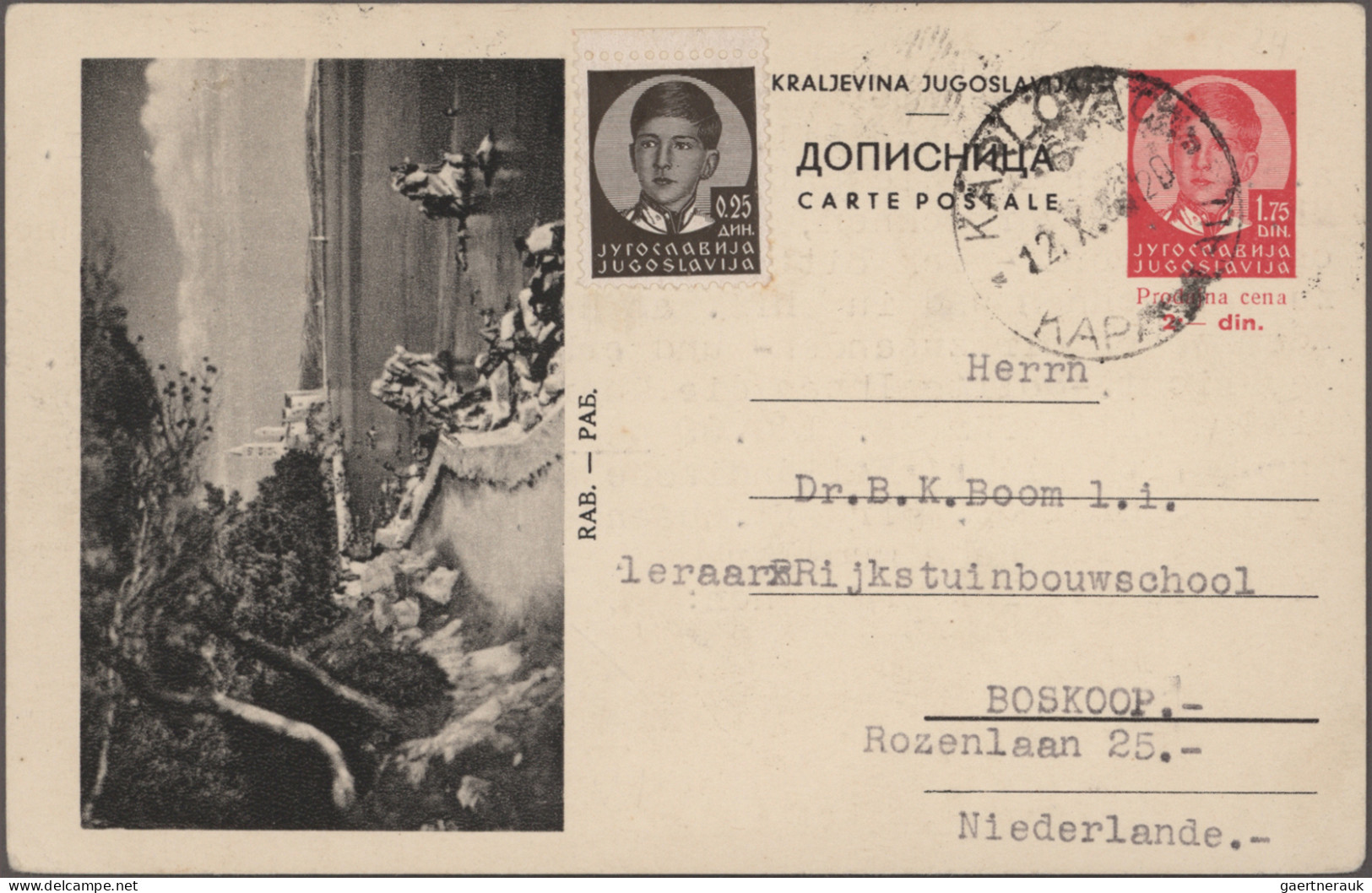 Yugoslavia - postal stationery: 1933-1938 - postal stationery picture postcards: