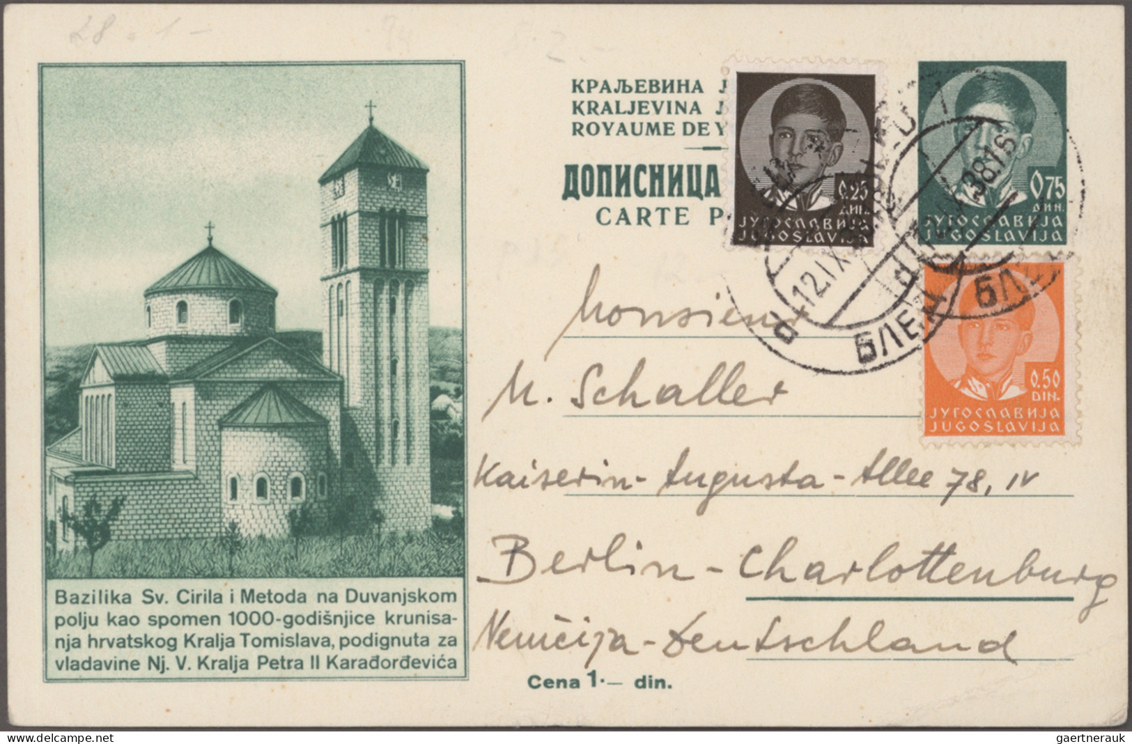 Yugoslavia - postal stationery: 1933-1938 - postal stationery picture postcards: