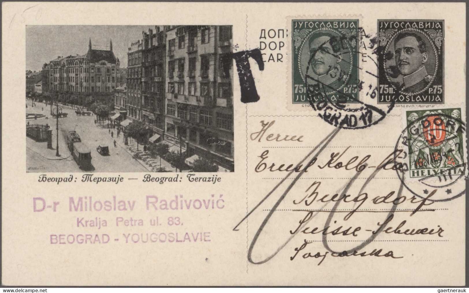 Yugoslavia - postal stationery: 1933-1938 - postal stationery picture postcards: