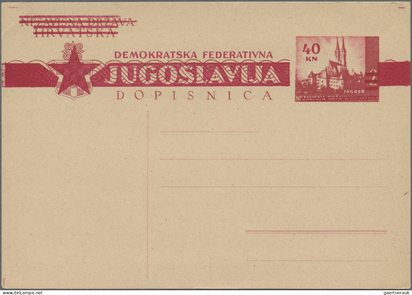 Yugoslavia - postal stationery: 1945/2002, assortment of apprx. 308 used/unused