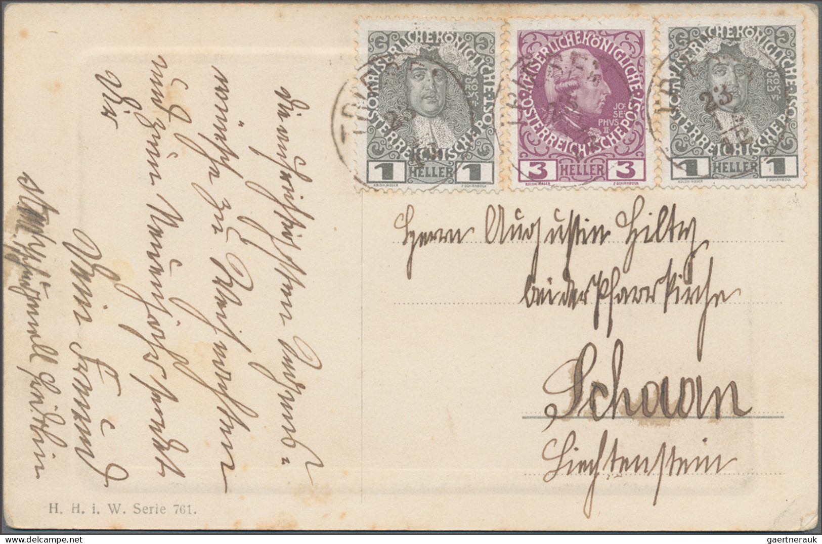 Liechtenstein - Vor- Und Mitläufer: 1890/1912, Lot Mit 14 Briefen Und Karten In - ...-1912 Préphilatélie