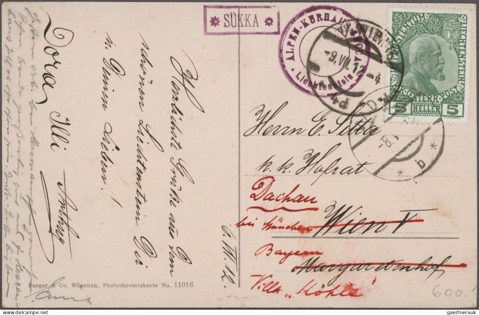Liechtenstein: 1907/1969 Posten Mit 18 Briefen Und Karten, Von Einem Vorläuferbr - Collections