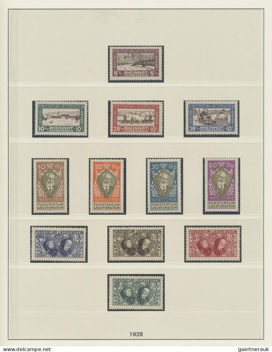 Liechtenstein: 1912/1959, Sammlung Anfangs Etwas Lücken Und Gemischt Postfrisch/ - Collections