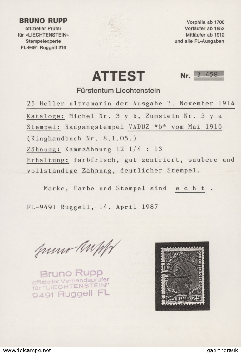 Liechtenstein: 1912/1971, Sammlung In Den Hauptnummern, Bis Auf Die Seltenen Zäh - Collections