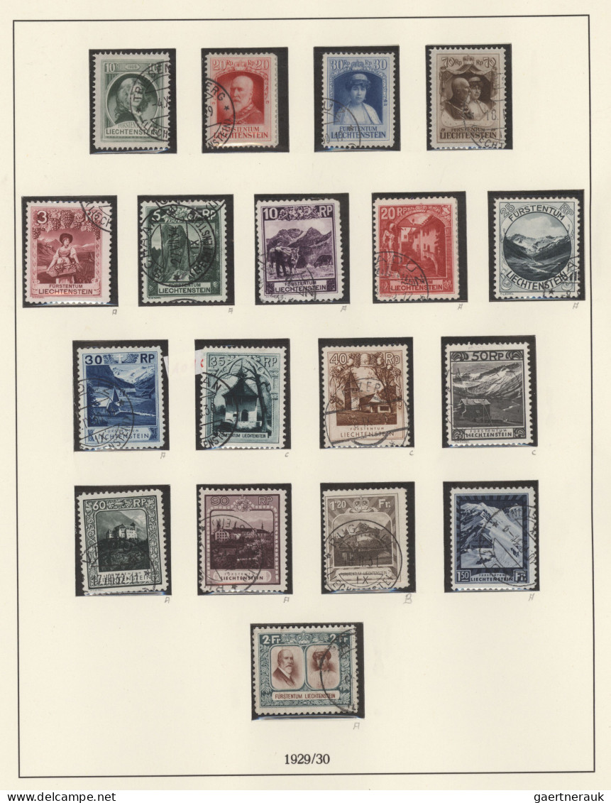 Liechtenstein: 1912/1971, Sammlung In Den Hauptnummern, Bis Auf Die Seltenen Zäh - Collections