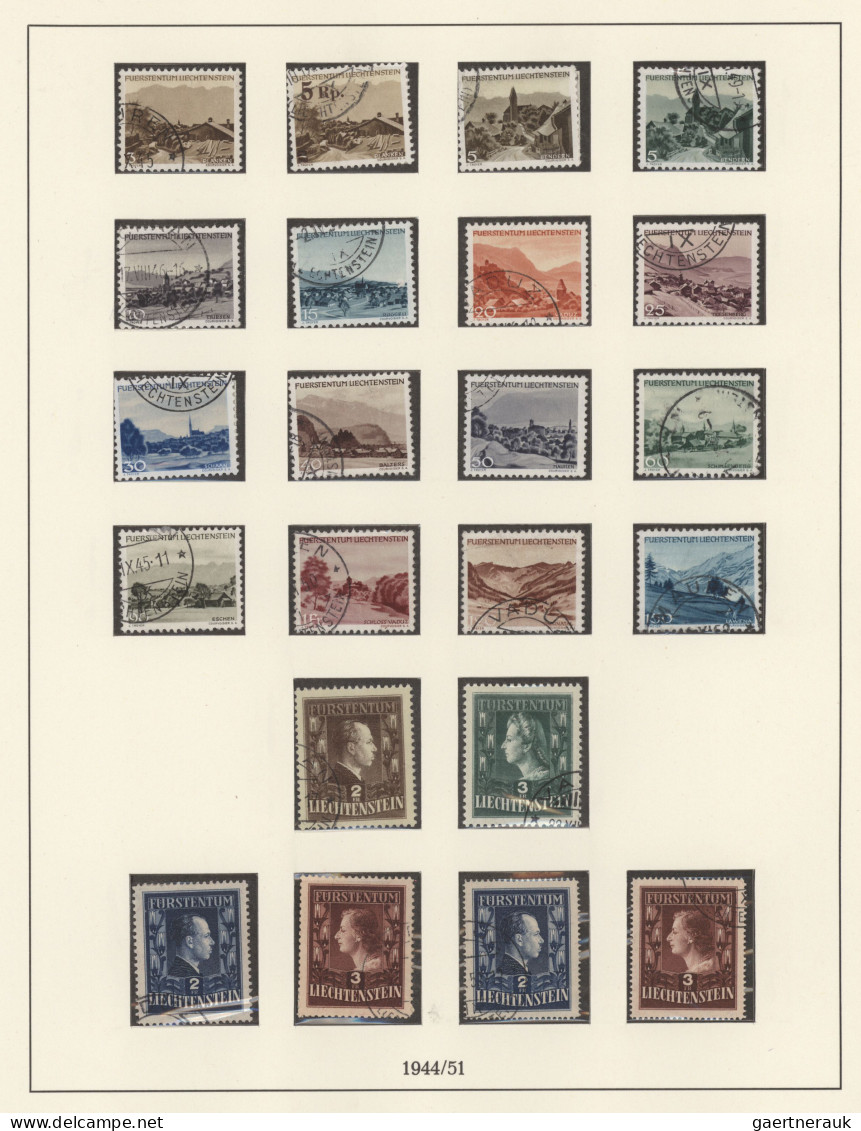 Liechtenstein: 1912/1971, Sammlung in den Hauptnummern, bis auf die seltenen Zäh