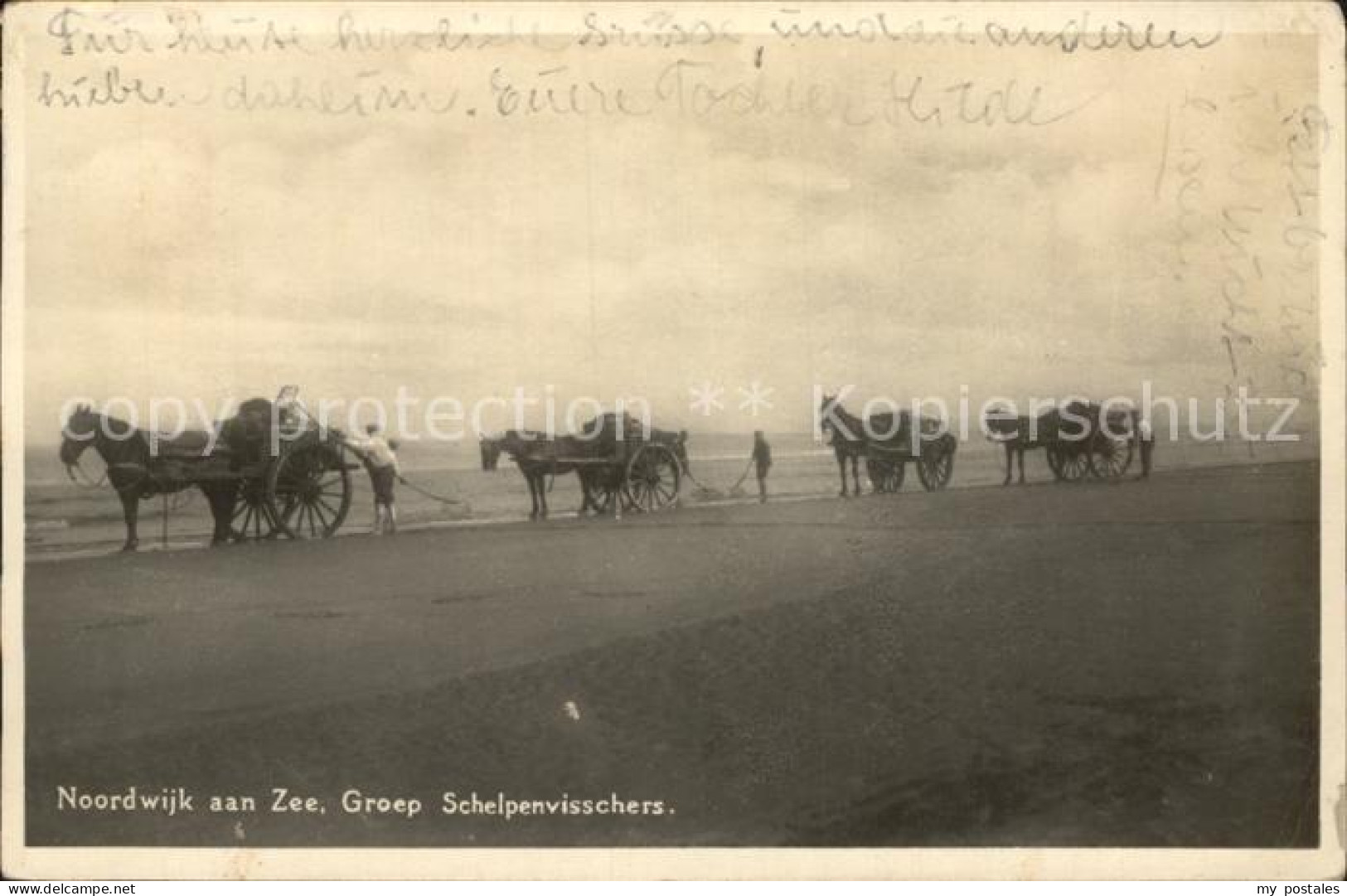 72210618 Noordwijk Aan Zee  Groep Schelpenvisschers  - Autres & Non Classés