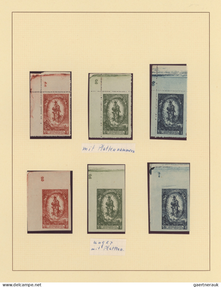 Liechtenstein: 1920, 80. Fürstengeburtstag, 50 H.-2 Kr. Madonna, Spezialisierte - Collections
