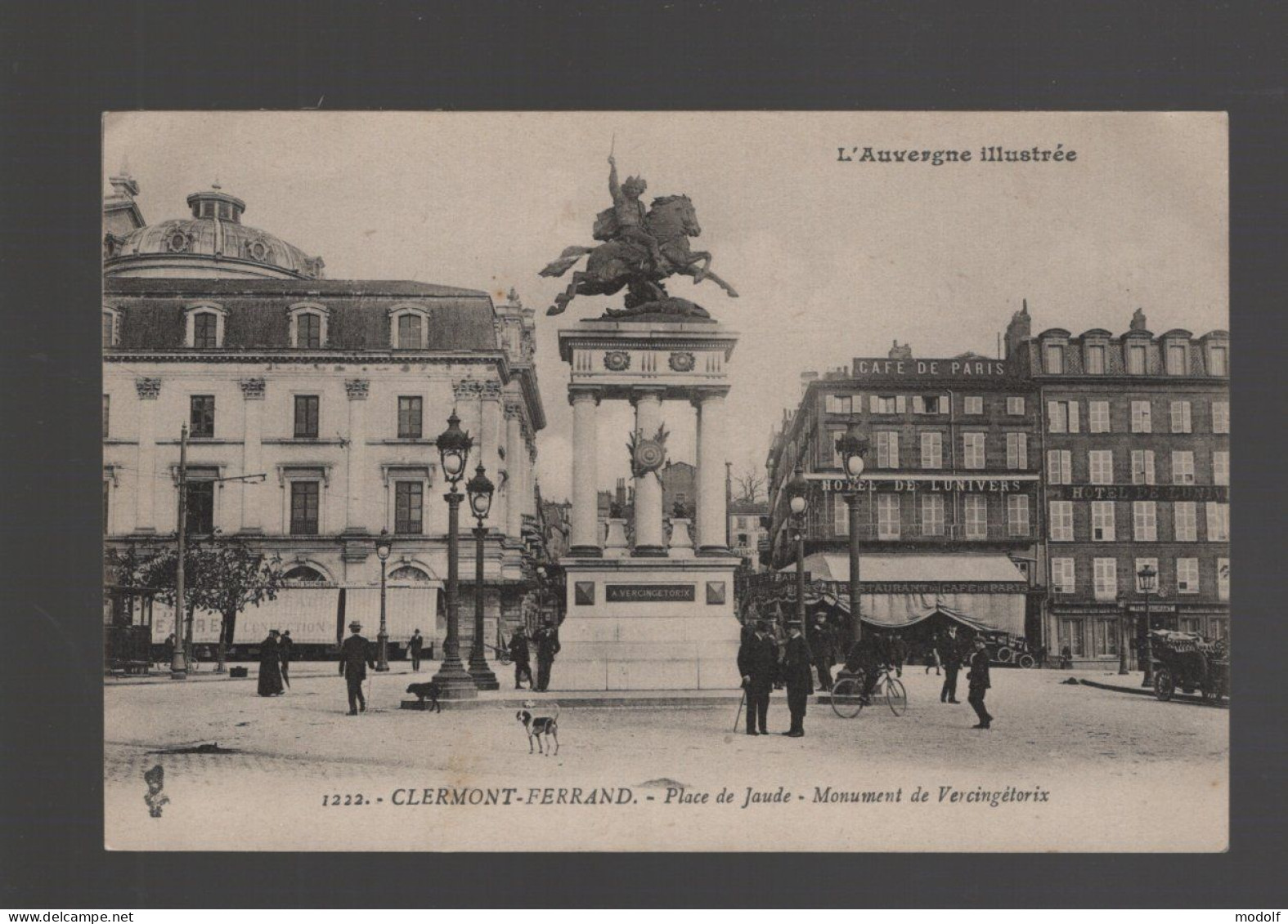 CPA - 63 - N°1222 - Clermont-Ferrand - Place De Jaude - Monument De Vercingétorix - Animée - Non Circulée - Clermont Ferrand