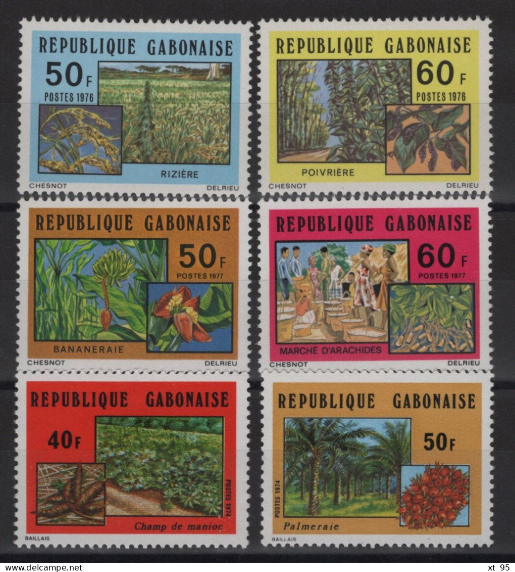 Gabon - N°336+337 + 368 à 371 - * Neufs Avec Trace De Charniere - Cote 6.25€ - Gabon (1960-...)
