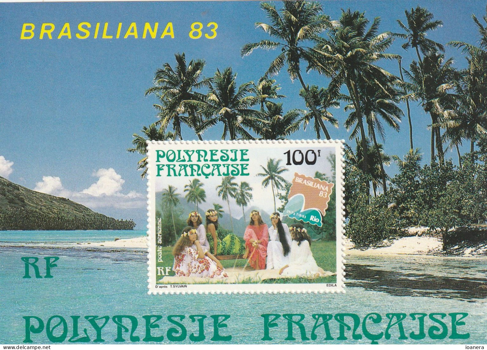 Polynesia 1983 - Philatelic Exhibition ,Brasiliana 83, MNH , Bl.7 - Unused Stamps