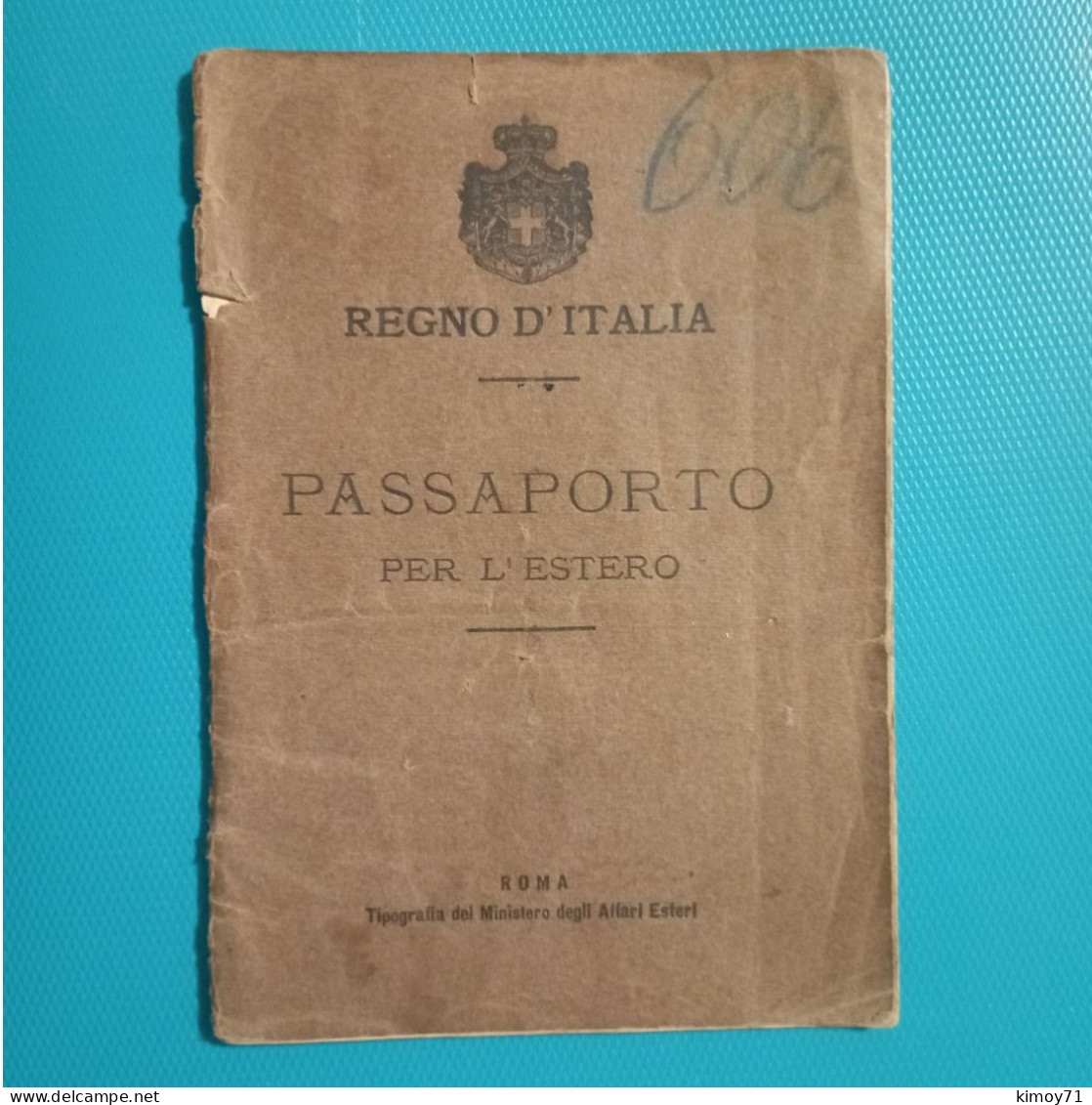 Libretto - Passaporto Per L'estero. - Documents Historiques
