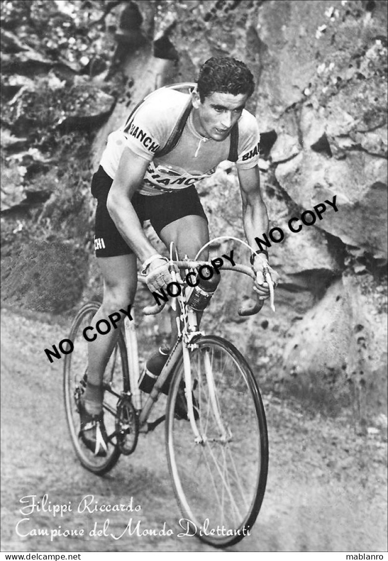 PHOTO CYCLISME REENFORCE GRAND QUALITÉ ( NO CARTE ), RICARDO FILIPPI TEAM BIANCHI 1954 - Ciclismo