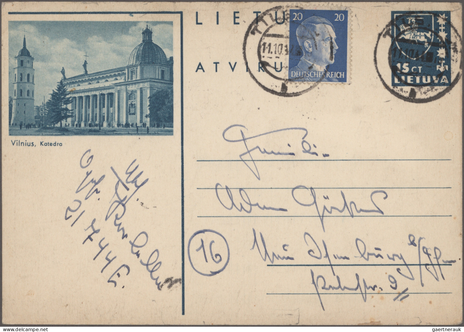 Lithuania - Postal Stationery: 1938-40 Postal Stationery Picture Cards: Collecti - Lituanie