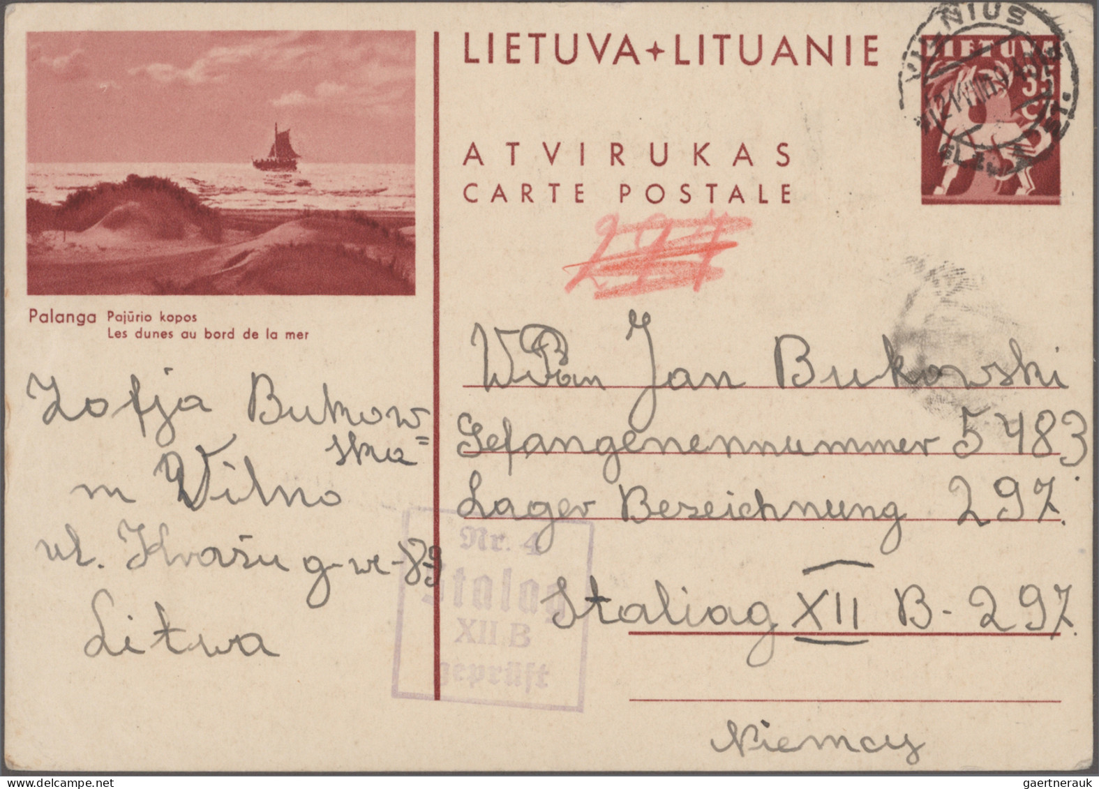 Lithuania - Postal Stationery: 1938-40 Postal Stationery Picture Cards: Collecti - Lituanie