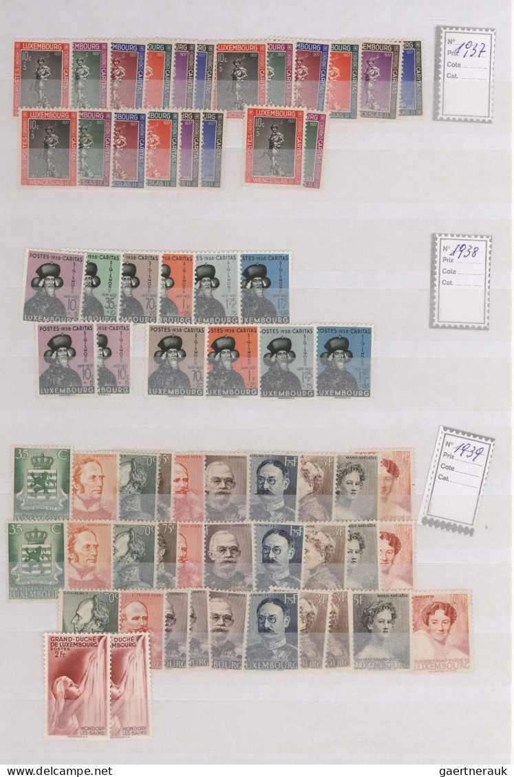 Luxembourg: 1867/2018, Comprehensive Mint Stock/balance In Two Albums, From Some - Other & Unclassified