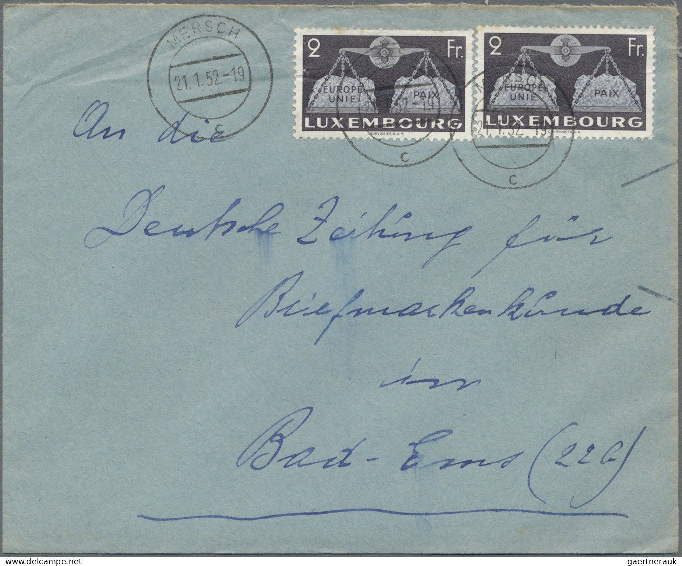Luxembourg: 1946/1963, Lot Of 20 Covers/cards, Mainly Commercial Mail To Germany - Briefe U. Dokumente