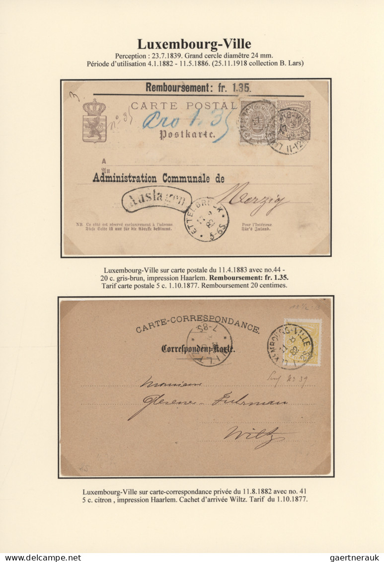 Luxembourg - Post Marks: 1875-1900 (ca.), Stempel-Sammlung "Gross-Gold" Hervorra - Machines à Affranchir (EMA)