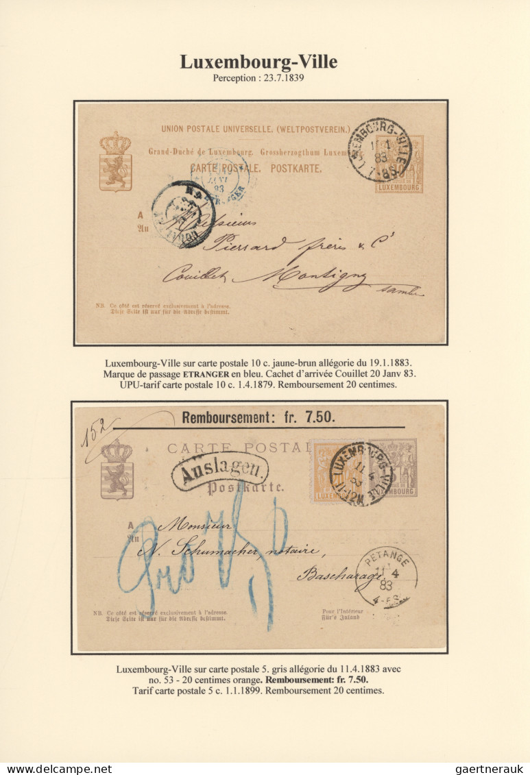 Luxembourg - Post Marks: 1875-1900 (ca.), Stempel-Sammlung "Gross-Gold" Hervorra - Machines à Affranchir (EMA)