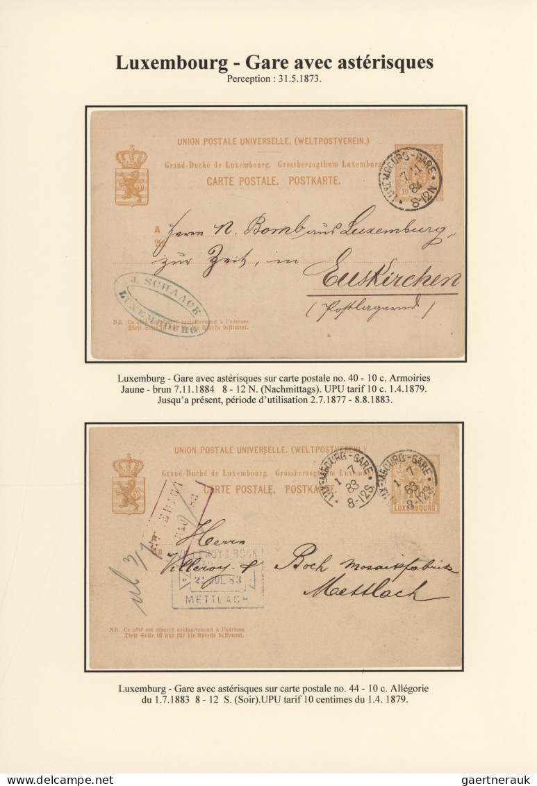 Luxembourg - post marks: 1875-1900 (ca.), Stempel-Sammlung "Gross-Gold" hervorra